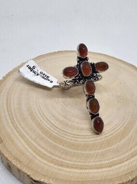 BELTIC AMBER CROSS RING SIZE 9 NEW